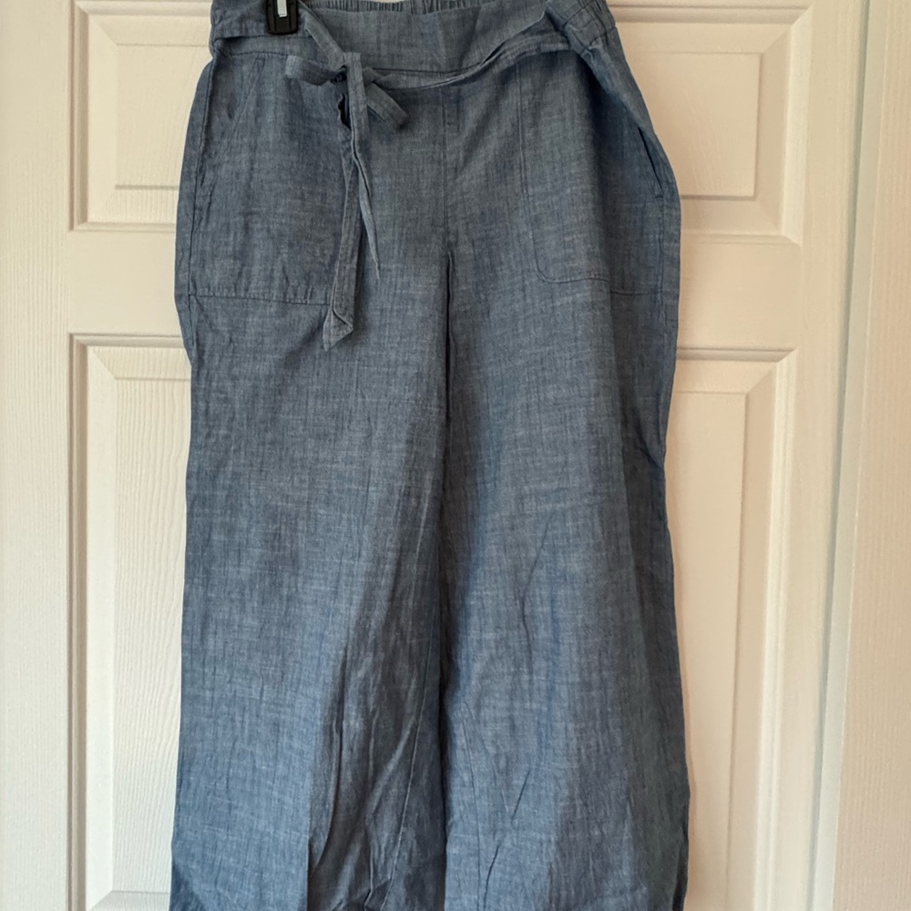 J. Crew Chambray Elastic Waist Pants